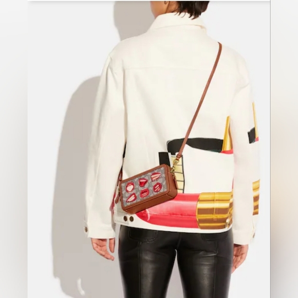 Sold NWT COACH RESERVE X Tom Wesselmann Kira Crossbody Textile Jacquard - Picture 2 of 9